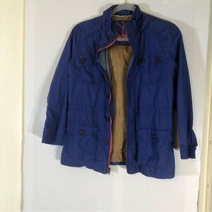 Ted Baker Boys Blue Long Sleeve Cargo Rain Jacket Hooded